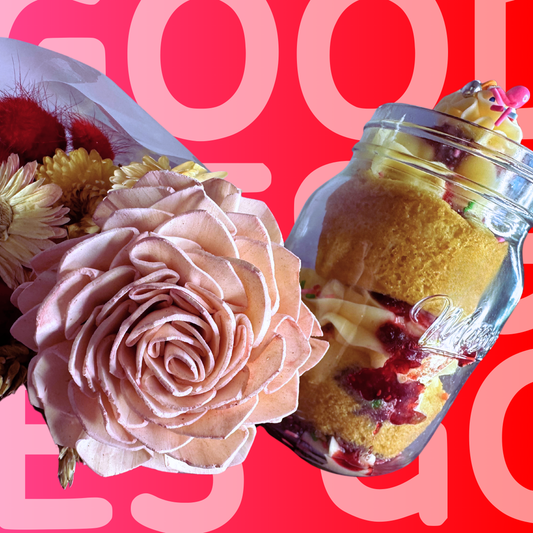 Valentine’s Day Delivered Candygram: Cupcakes and Flowers!
