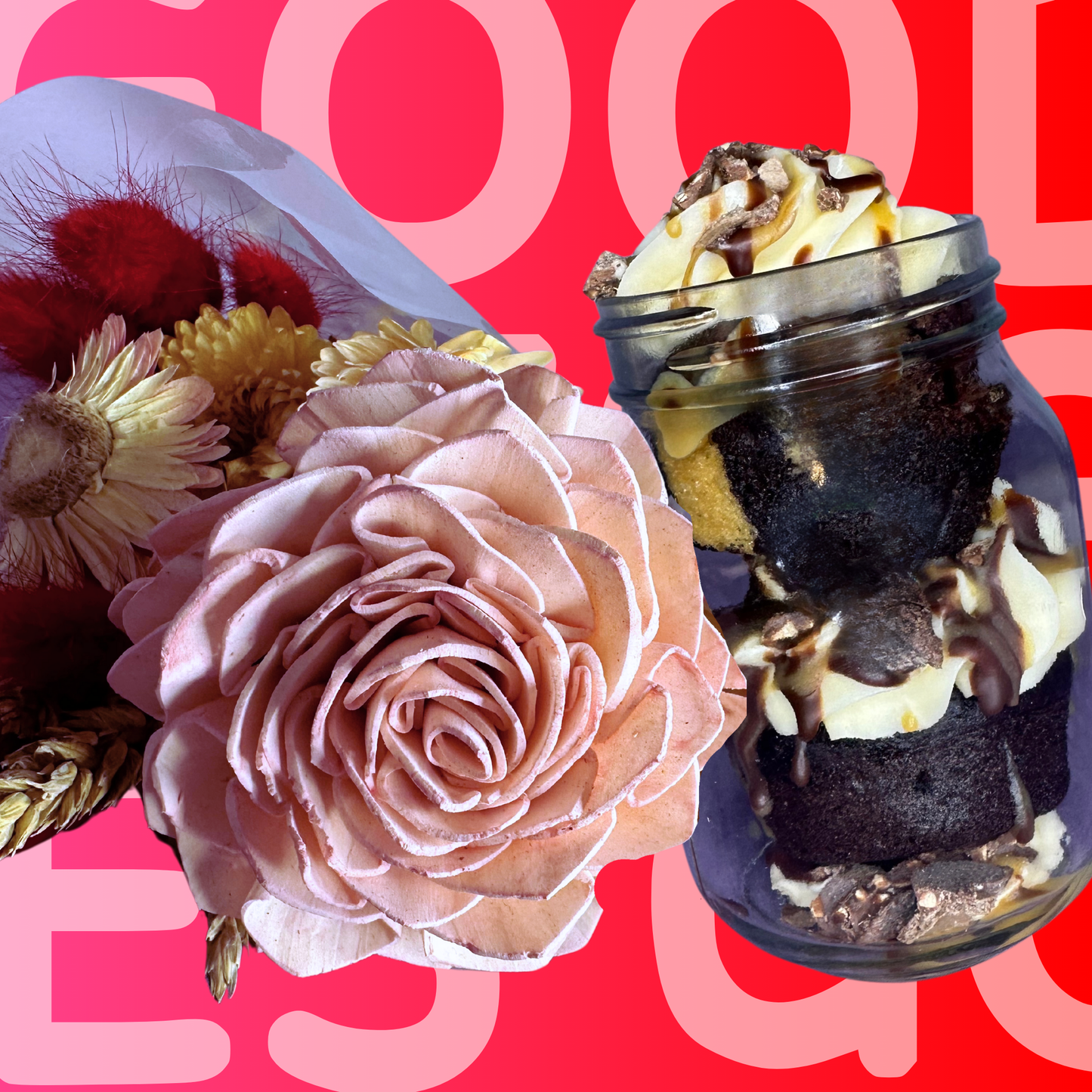 Valentine’s Day Delivered Candygram: Cupcakes and Flowers!